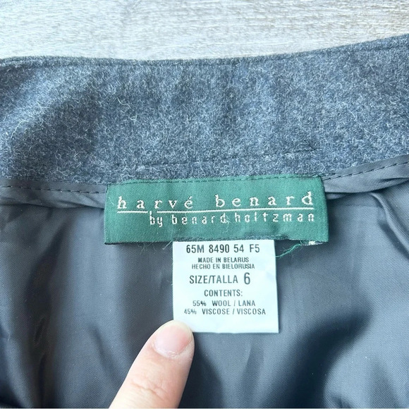 Harve Benard Wool Blend  A Line Midi Skirt - Picture 9 of 11